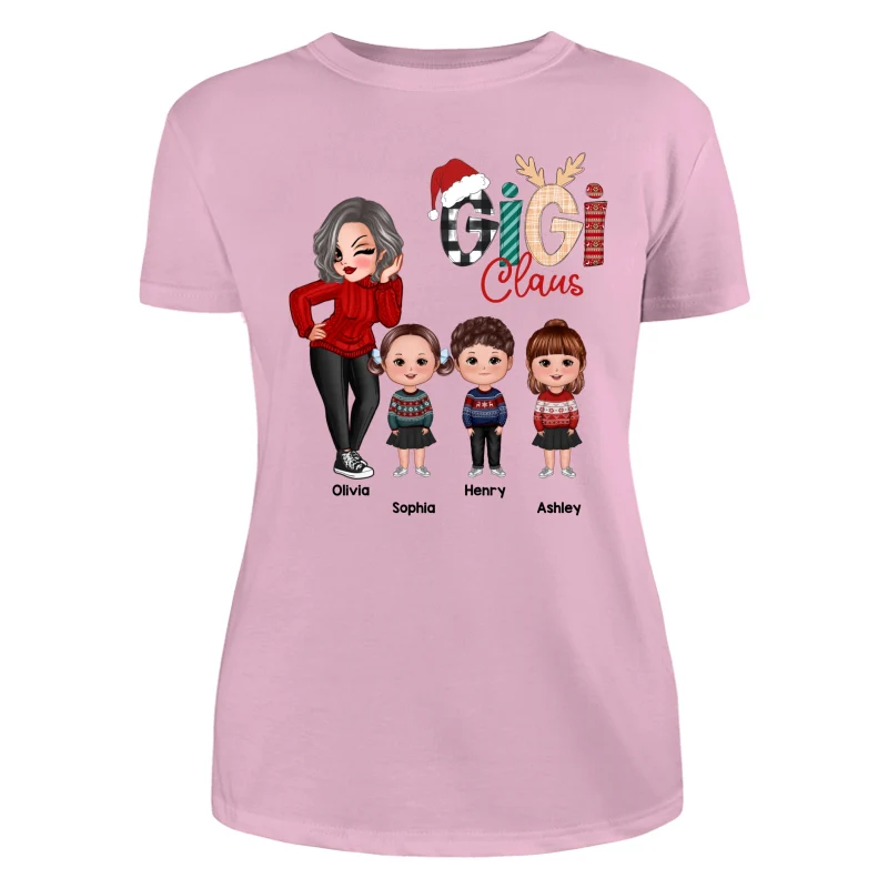Grandma Claus Christmas Pattern Personalized Shirt - Image 11