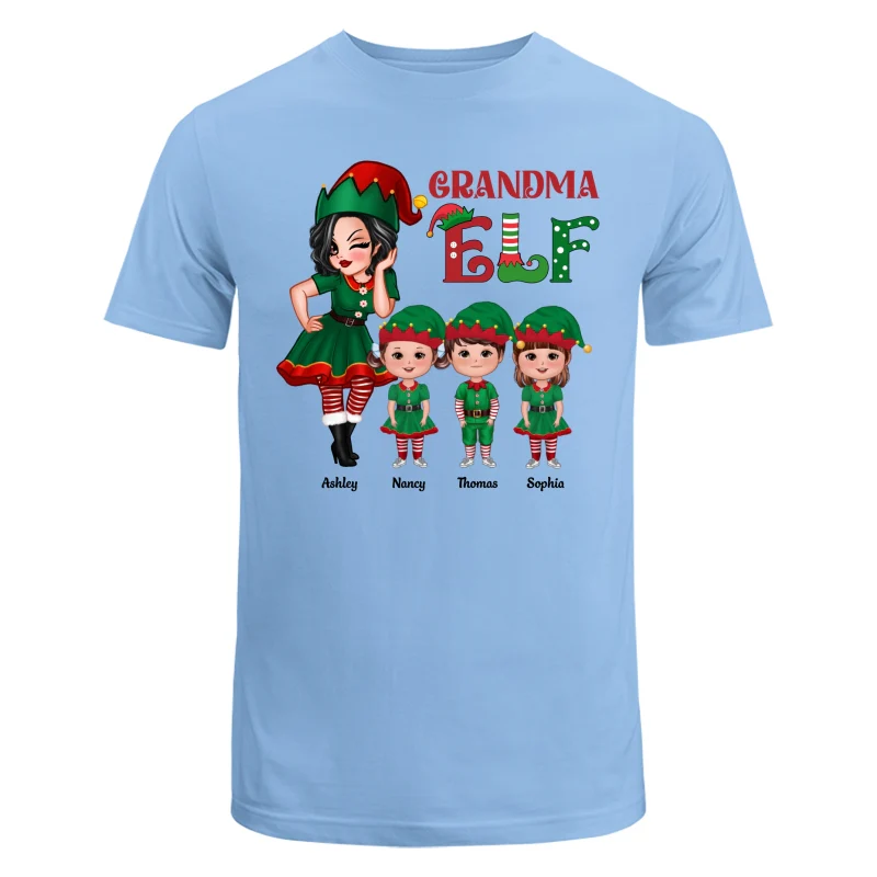 Grandma ELF Doll Kids Christmas Personalized Shirt - Image 8