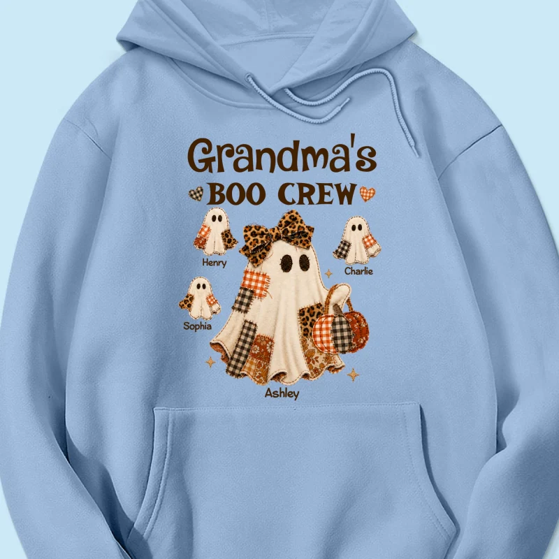 Grandma Fall Season Halloween Faux Patchwork Pattern Coquette - Personalized Shirt - Halloween Gift For Grandma - Image 28