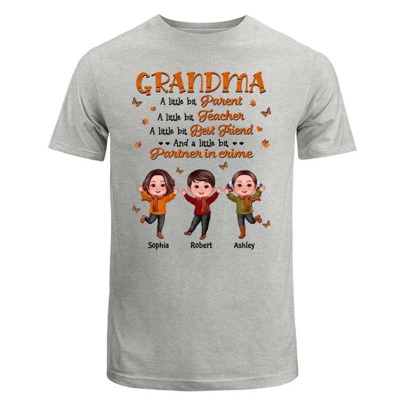 Grandma Fall Season Parent Teacher Best Friend Personalized Shirt - Image 6