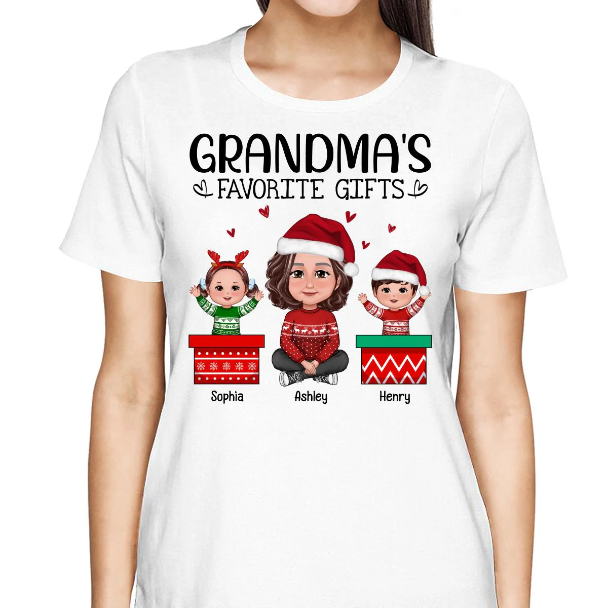 Grandma Favorite Gifts Happy Doll Kids In Personalized Shirt - Image 2