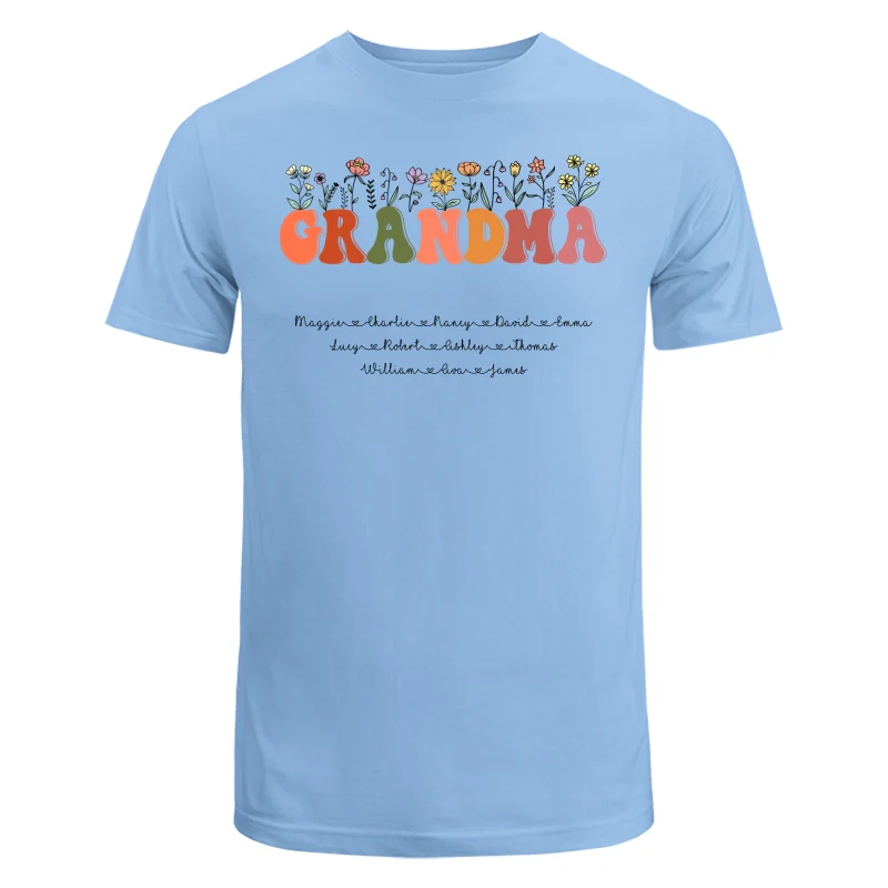 Grandma Floral Summer Vibe Grandkids Name Personalized Shirt - Image 8