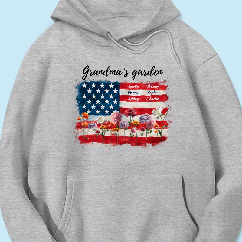 Grandma Garden Nation Flag Floral 4th Of July Personalized Shirt - Image 16