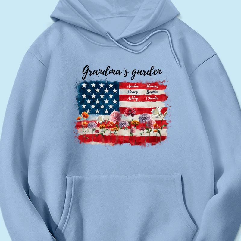 Grandma Garden Nation Flag Floral 4th Of July Personalized Shirt - Image 18