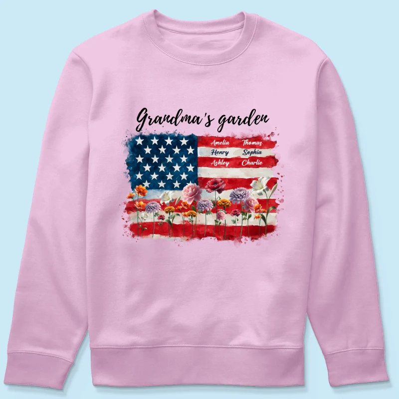 Grandma Garden Nation Flag Floral 4th Of July Personalized Shirt - Image 21
