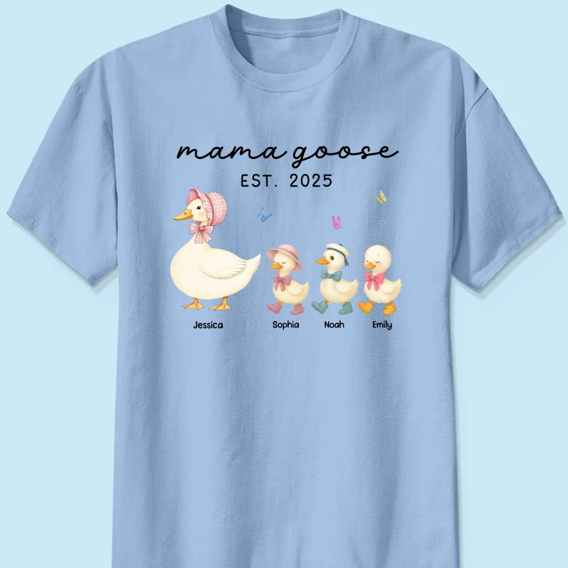 Grandma Goose Mama Goose And Kids Personalized Shirt, Gift - Image 12
