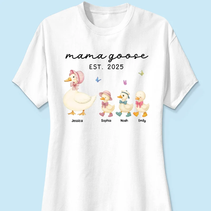 Grandma Goose Mama Goose And Kids Personalized Shirt, Gift - Image 13