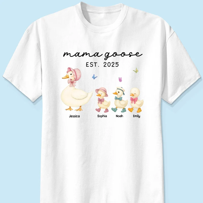Grandma Goose Mama Goose And Kids Personalized Shirt, Gift - Image 9