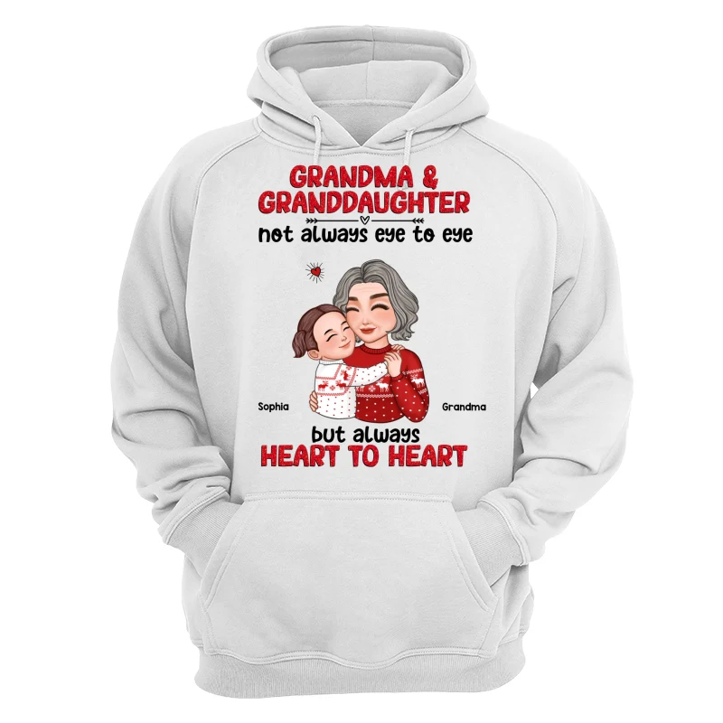 Grandma Granddaughter Grandson Always Heart To Heart Personalized Shirt - Image 13