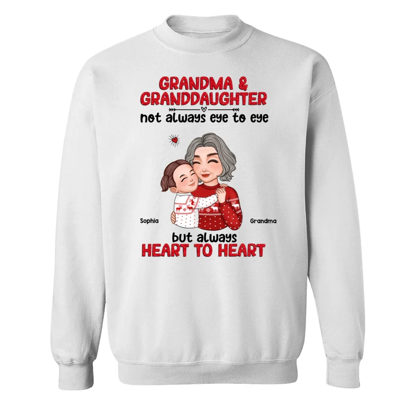 Grandma Granddaughter Grandson Always Heart To Heart Personalized Shirt - Image 17