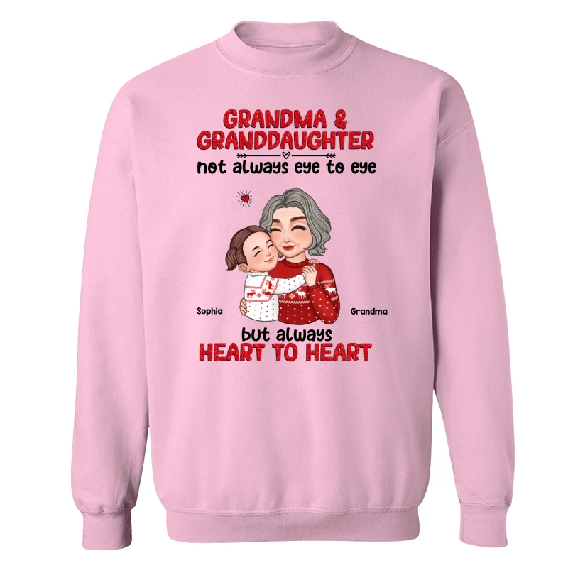 Grandma Granddaughter Grandson Always Heart To Heart Personalized Shirt - Image 19