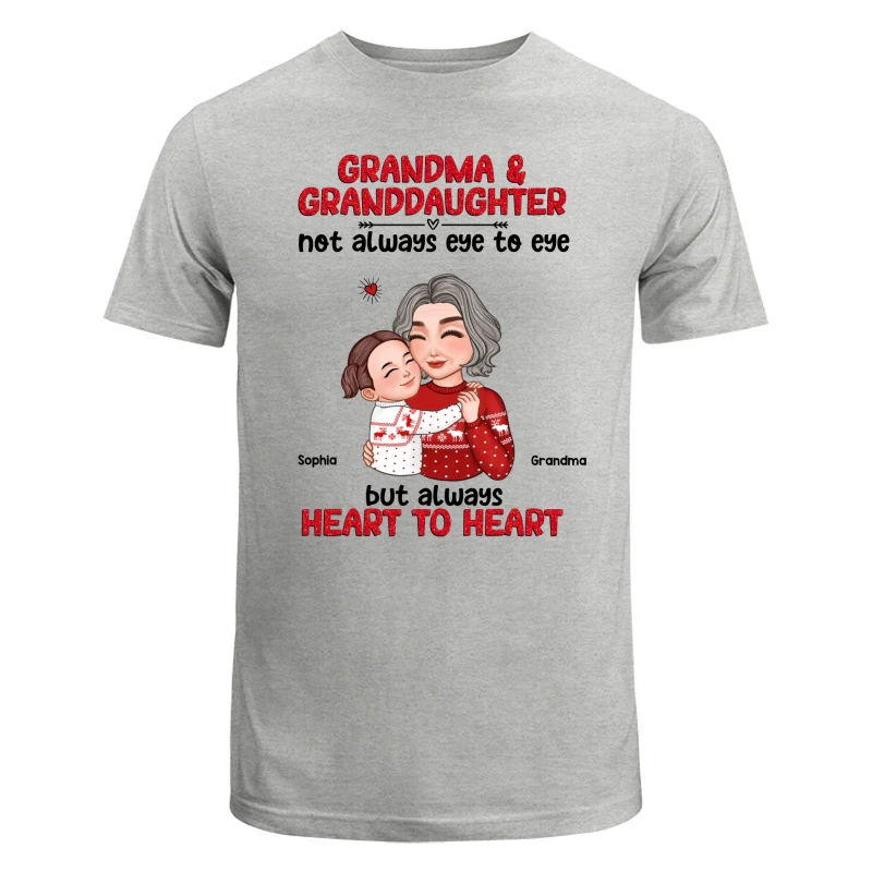 Grandma Granddaughter Grandson Always Heart To Heart Personalized Shirt - Image 6