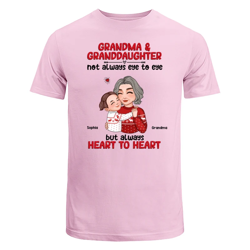 Grandma Granddaughter Grandson Always Heart To Heart Personalized Shirt - Image 7