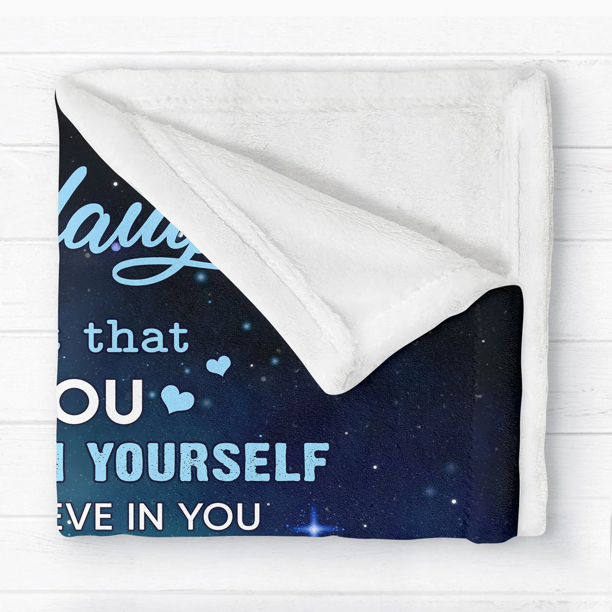 Grandma & Grandkid On Moon To My Granddaughter Grandson Personalized Fleece Blanket - Image 2