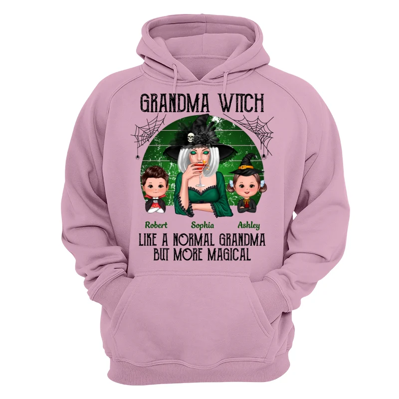 Grandma Grandkids Halloween Green Retro Personalized Shirt - Image 15