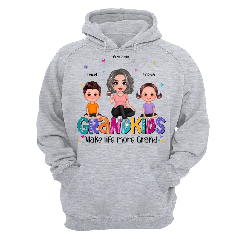Grandma Grandkids Make Life Grand Sitting On Word Personalized Shirt - Image 18