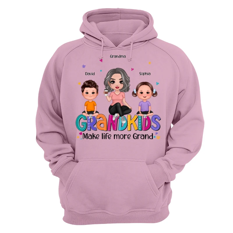 Grandma Grandkids Make Life Grand Sitting On Word Personalized Shirt - Image 19