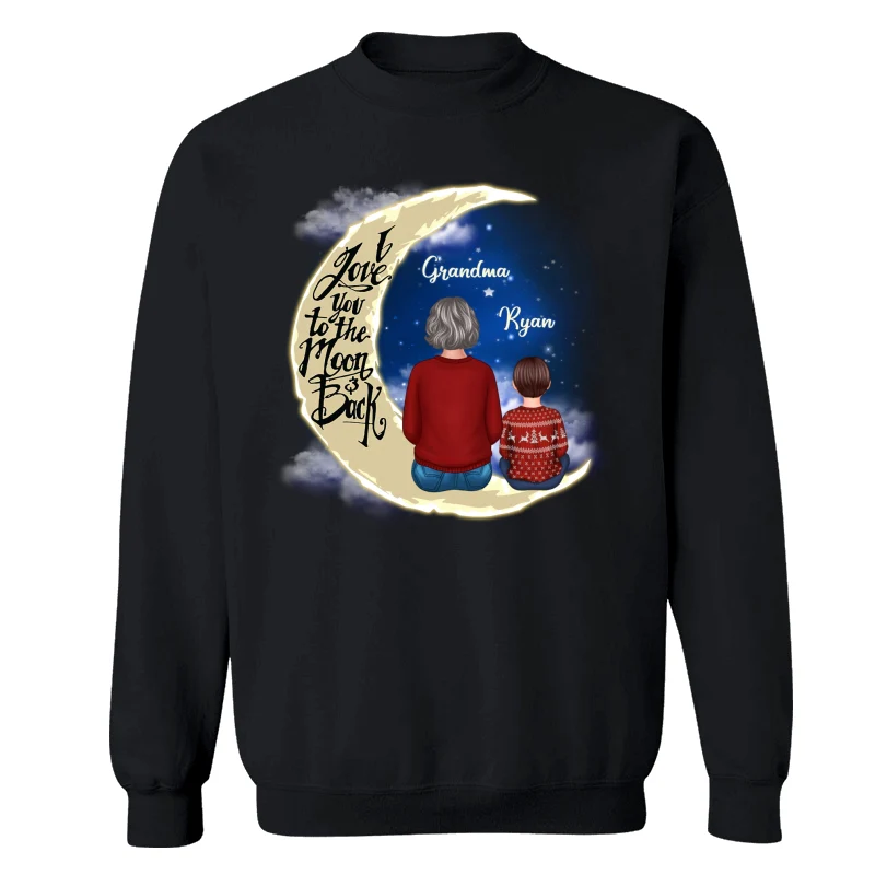 Grandma Grandkids On Moon Personalized Shirt - Image 10