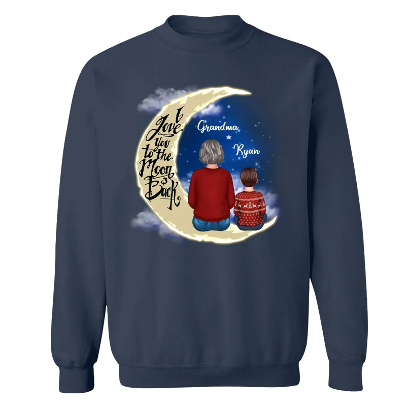 Grandma Grandkids On Moon Personalized Shirt - Image 11