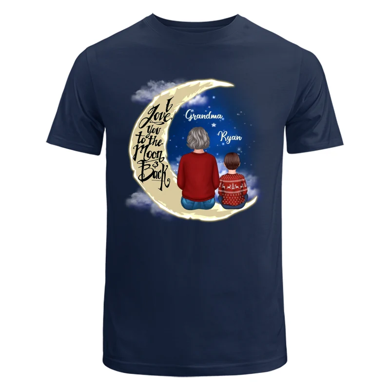 Grandma Grandkids On Moon Personalized Shirt - Image 2