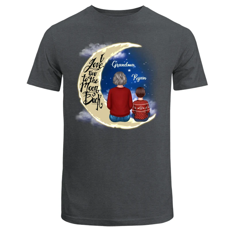 Grandma Grandkids On Moon Personalized Shirt - Image 3