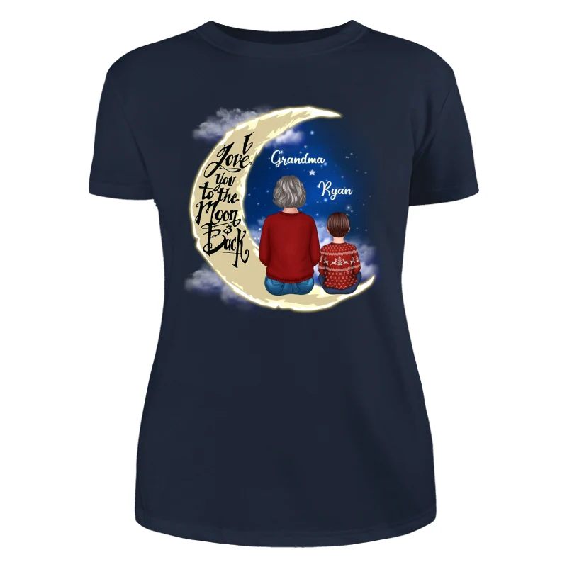 Grandma Grandkids On Moon Personalized Shirt - Image 5