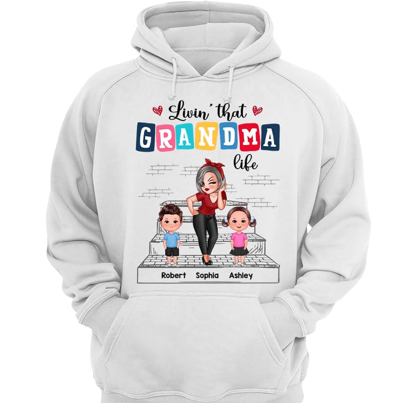 Grandma Grandkids Outline Stair Personalized Shirt - Image 3