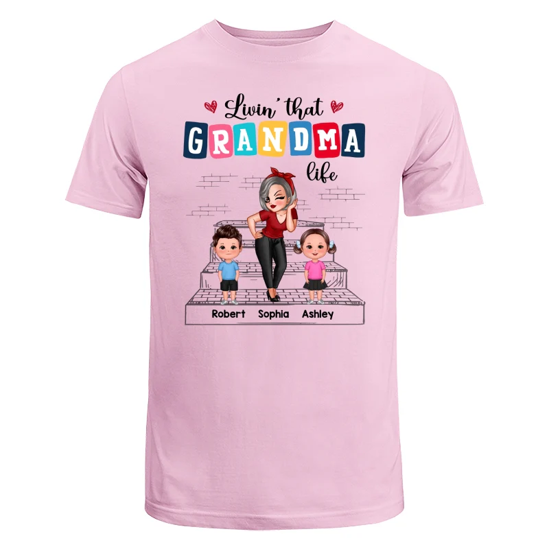 Grandma Grandkids Outline Stair Personalized Shirt - Image 7