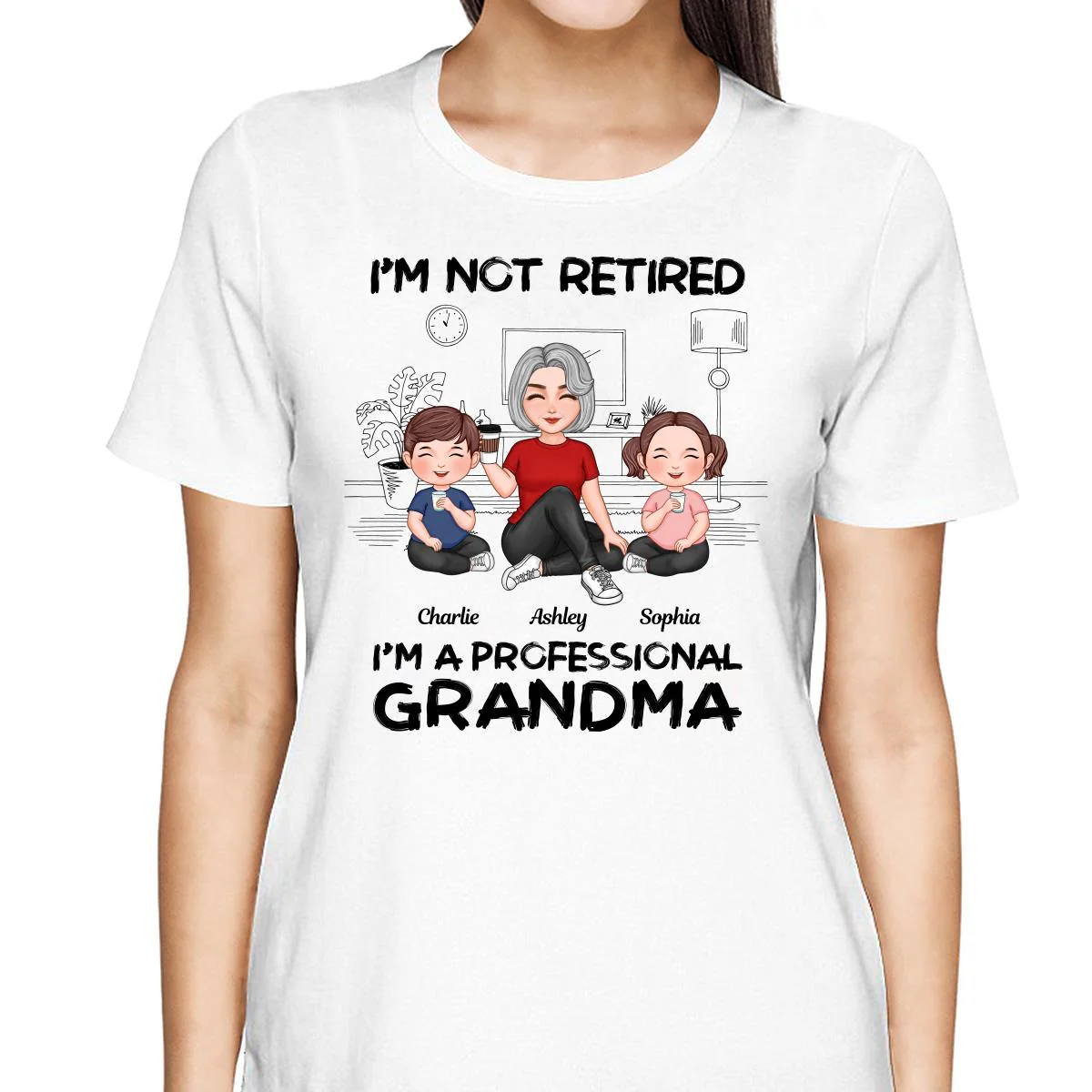 I'm Not Retired I'm A Professional Grandma Personalized Shirt, 2025 Mother's Day, Retirement Gift For Grandma - Image 3