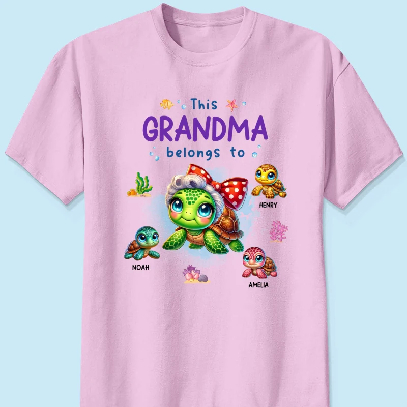 Grandma Grandkids Turtle Personalized Shirt, Gift for Grandmas - Image 13