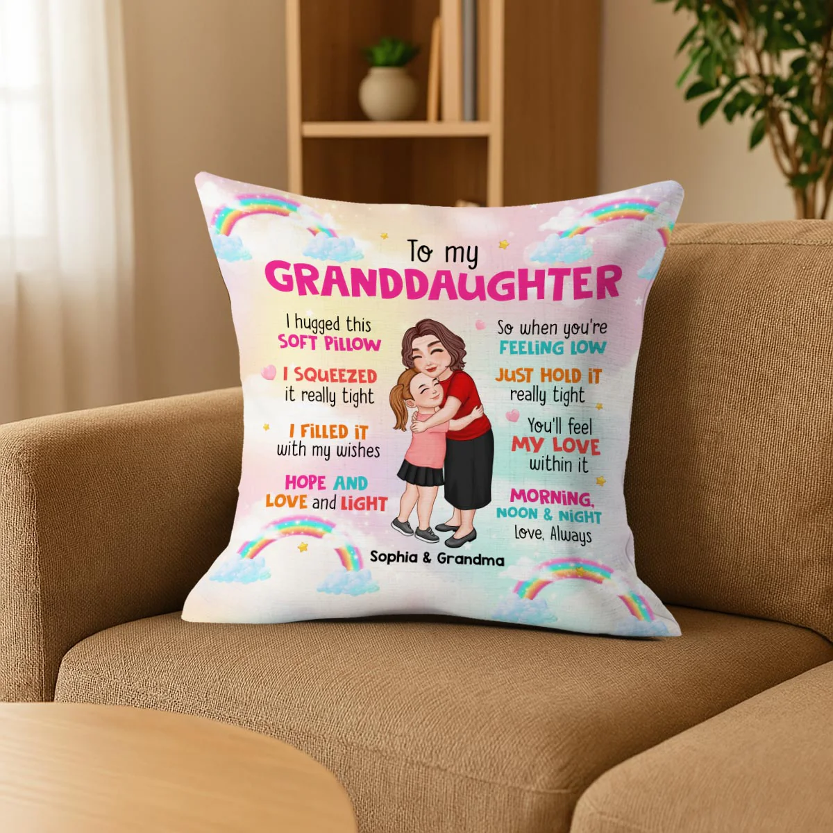 To My Granddaughter Grandson Personalized Pillow, Heartfelt Gift For Grandchildren From Grandma - Image 10