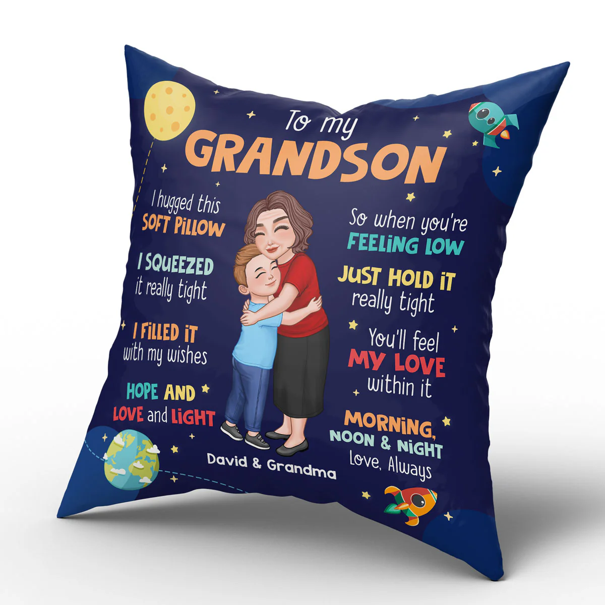 To My Granddaughter Grandson Personalized Pillow, Heartfelt Gift For Grandchildren From Grandma - Image 4