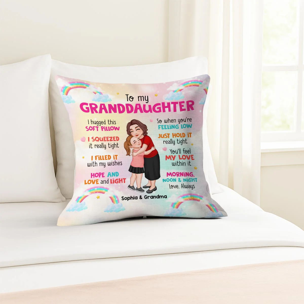 To My Granddaughter Grandson Personalized Pillow, Heartfelt Gift For Grandchildren From Grandma - Image 7