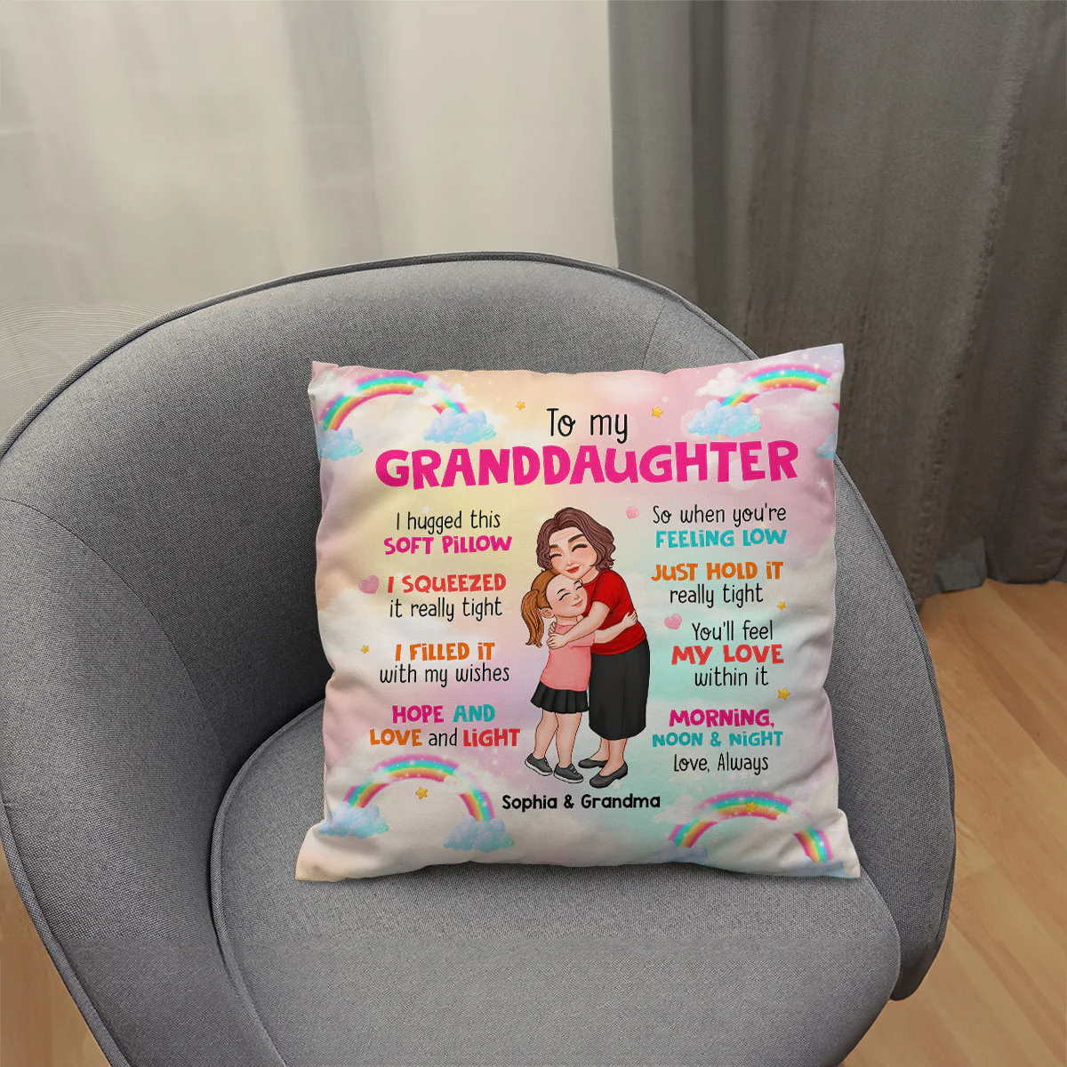 To My Granddaughter Grandson Personalized Pillow, Heartfelt Gift For Grandchildren From Grandma - Image 8