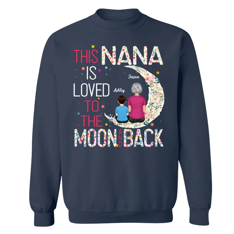 Grandma Is Loved To The Moon And Back Personalized Shirt - Image 15