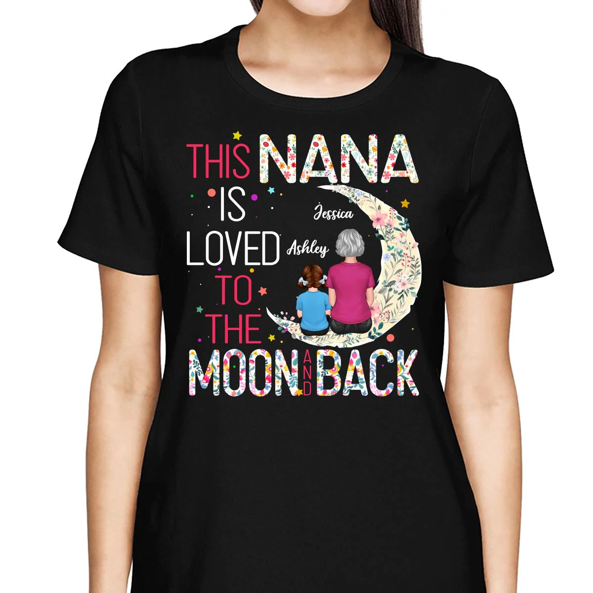 Grandma Is Loved To The Moon And Back Personalized Shirt - Image 2