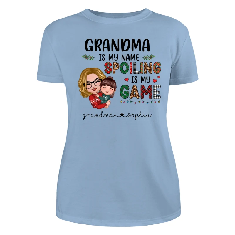 Grandma Is My Name Spoiling Is My Game Personalized Christmas Hoodie Sweatshirt - Image 12