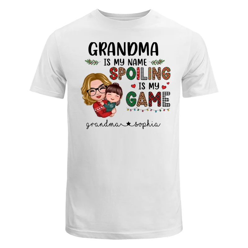 Grandma Is My Name Spoiling Is My Game Personalized Christmas Hoodie Sweatshirt - Image 5