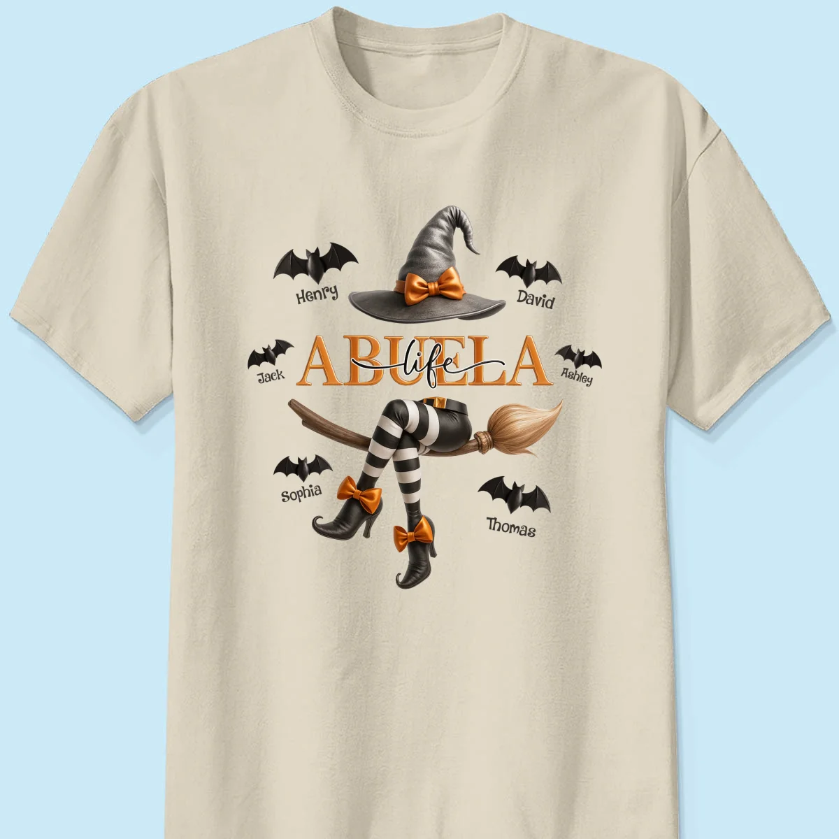 Grandma Life Witch 3D Effect Personalized Sweatshirt, Halloween Sweatshirt for Grandma - Image 15