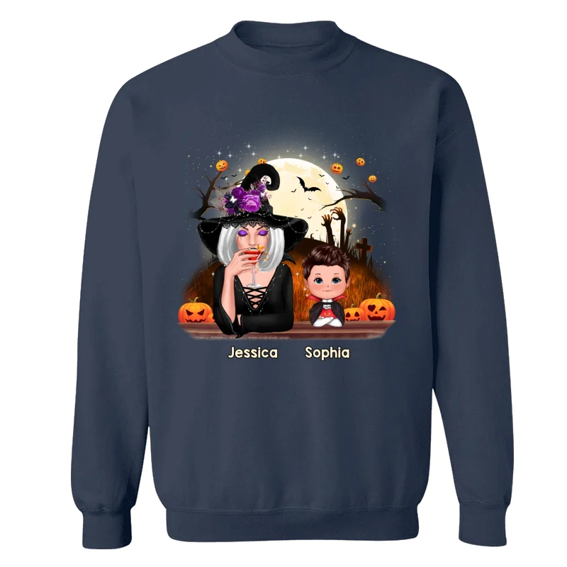 Grandma Mom And Kids Halloween Night Personalized Shirt - Image 11