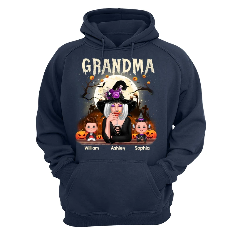Grandma Mom And Kids Halloween Night Personalized Shirt - Image 14