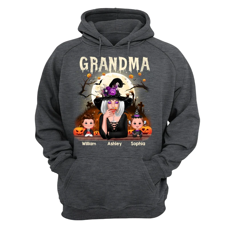 Grandma Mom And Kids Halloween Night Personalized Shirt - Image 15