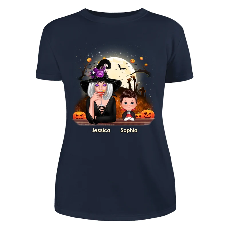 Grandma Mom And Kids Halloween Night Personalized Shirt - Image 5