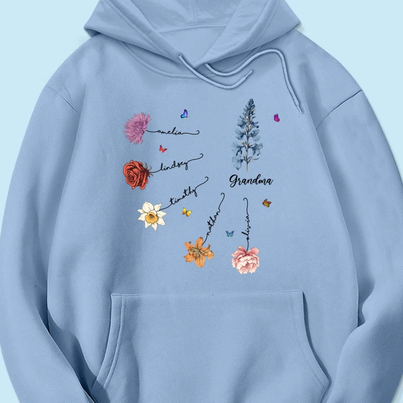 Grandma Mom Birth Flowers Personalized Shirt, Gift for Moms, for Grandmas - Image 20