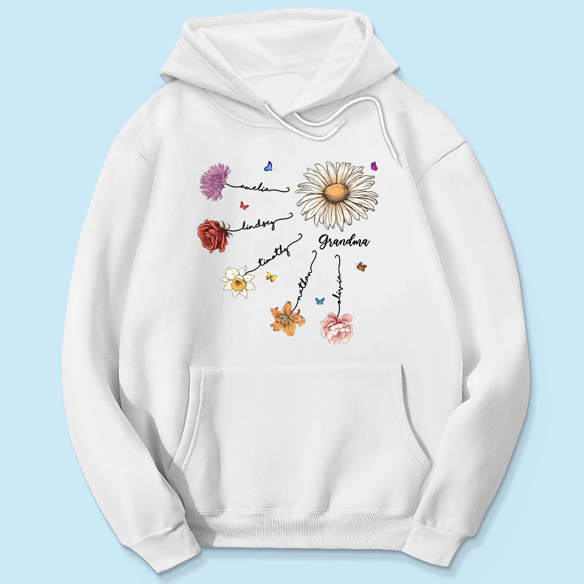 Grandma Mom Birth Flowers Personalized Shirt, Gift for Moms, for Grandmas - Image 7