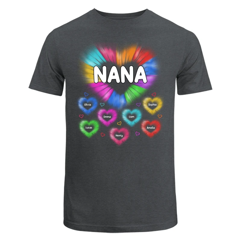 Grandma Mom Colorful Hearts Personalized Shirt - Image 7