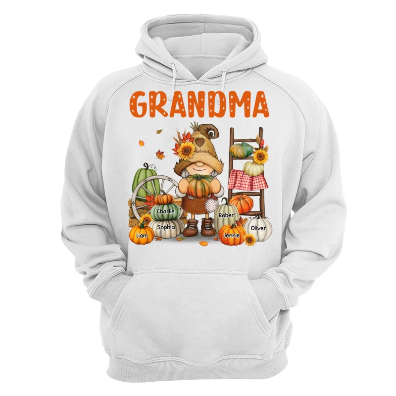 Grandma Mom Fall Season Gnome Personalized Shirt - Image 13