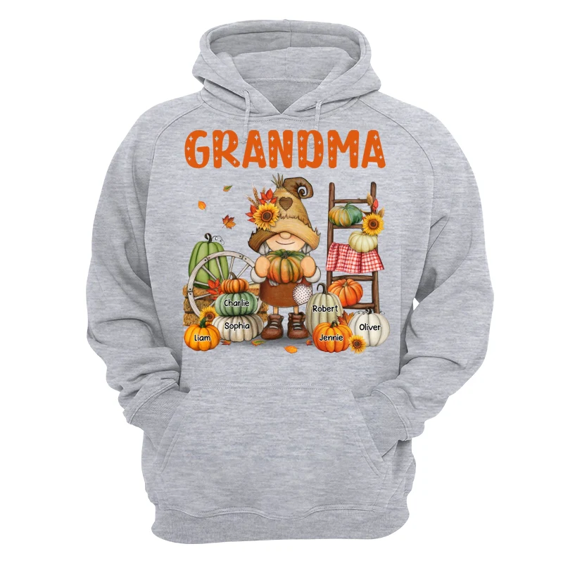 Grandma Mom Fall Season Gnome Personalized Shirt - Image 14