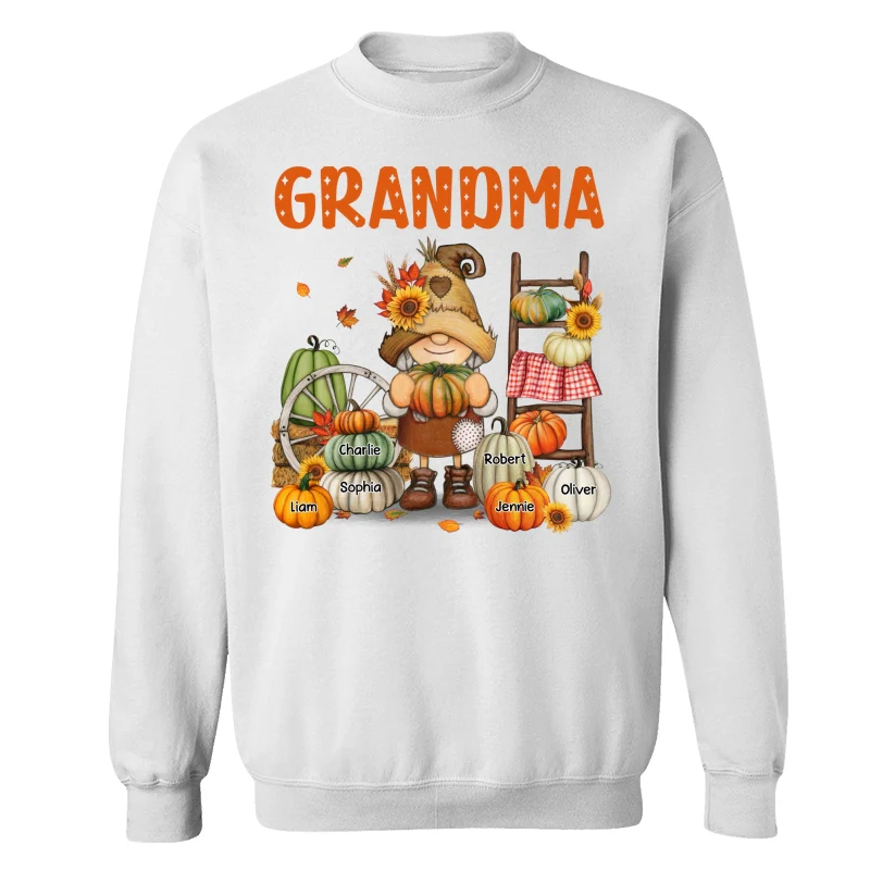 Grandma Mom Fall Season Gnome Personalized Shirt - Image 17