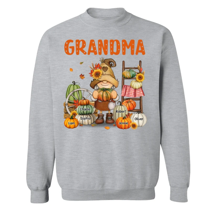 Grandma Mom Fall Season Gnome Personalized Shirt - Image 18